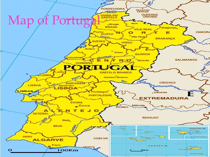 Map of Portugal PowerPoint Presentation