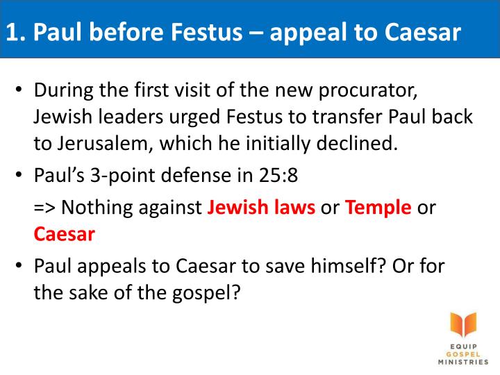 PPT Paul’s arrest and imprisonment Part 2 (Acts 2512831