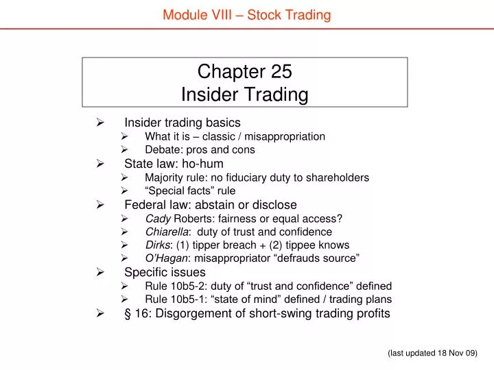 chapter 25 insider trading n.