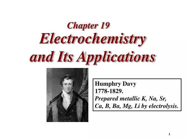 PPT Electrochemistry and Its Applications PowerPoint Presentation, free download ID6210731
