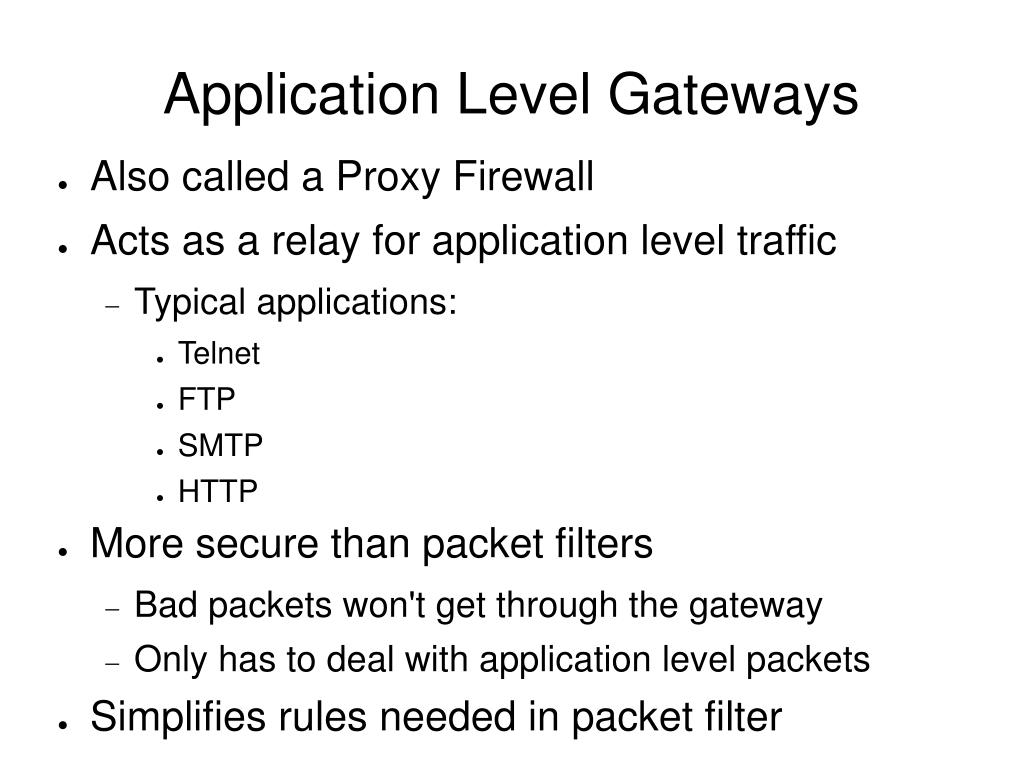application level gateway application level gateway
