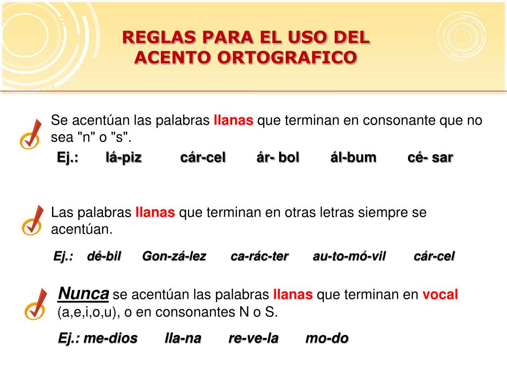 El Acento Ortografico Y El Acento Prosodico Palabras En Espanol Images