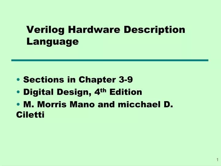 verilog hardware description language n.