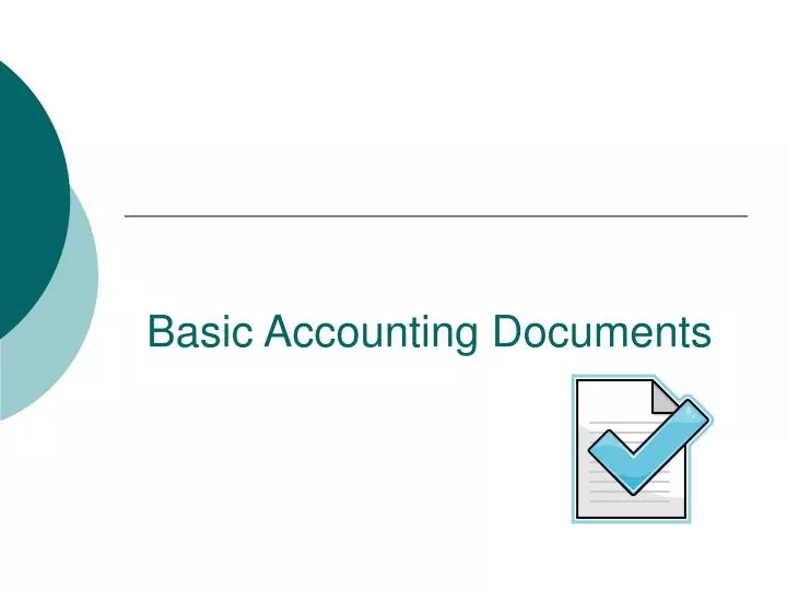 basic accounting documents n.