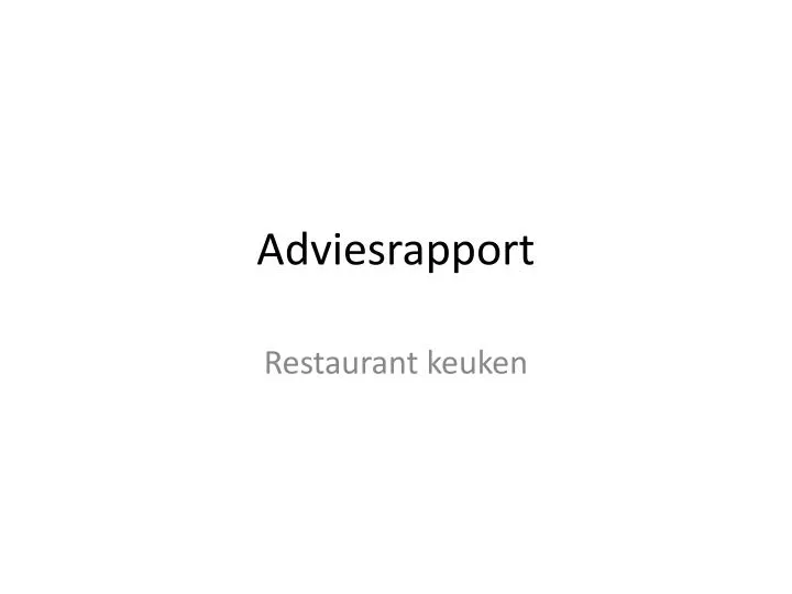 PPT  Adviesrapport PowerPoint Presentation, free download  ID6212170