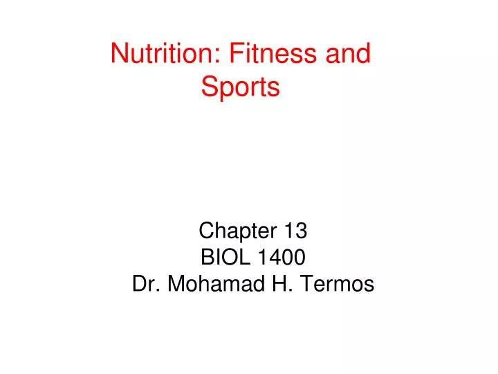 chapter 13 biol 1400 dr mohamad h termos n.