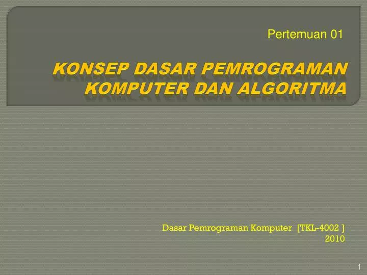 konsep algoritma pemrograman konsep algoritma pemrograman