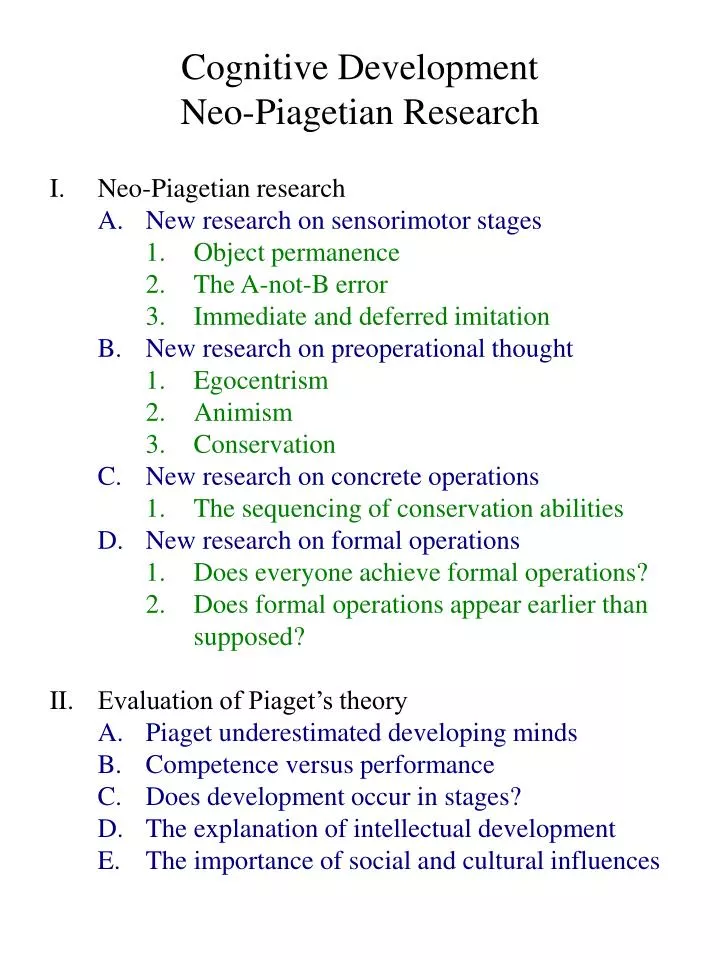 explain piagets stages of cognitive development