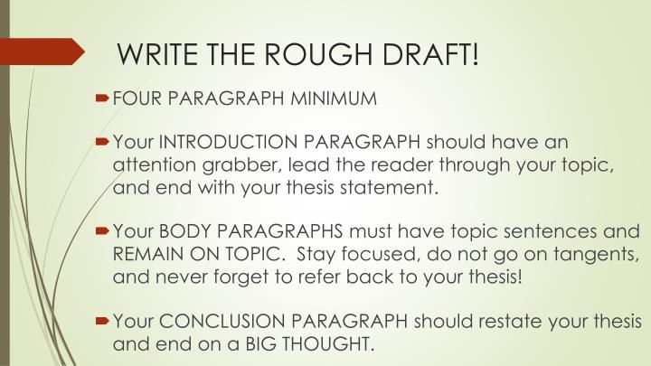 essay vs rough draft