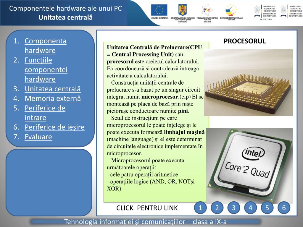 PPT - Componentele hardware ale unui calculator PowerPoint Presentation -  ID:6218127
