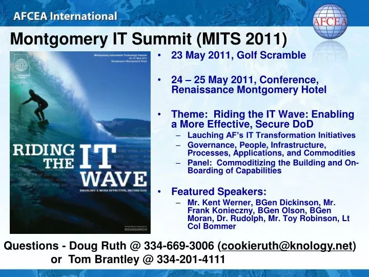 PPT Montgomery IT Summit (MITS 2011) PowerPoint Presentation, free
