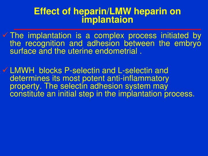 PPT - Low molecular weight heparin and recurrent ...