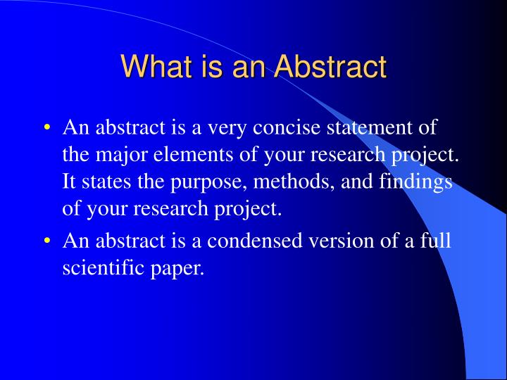 PPT - How to Write an Abstract: Abstract Submission & Poster ...