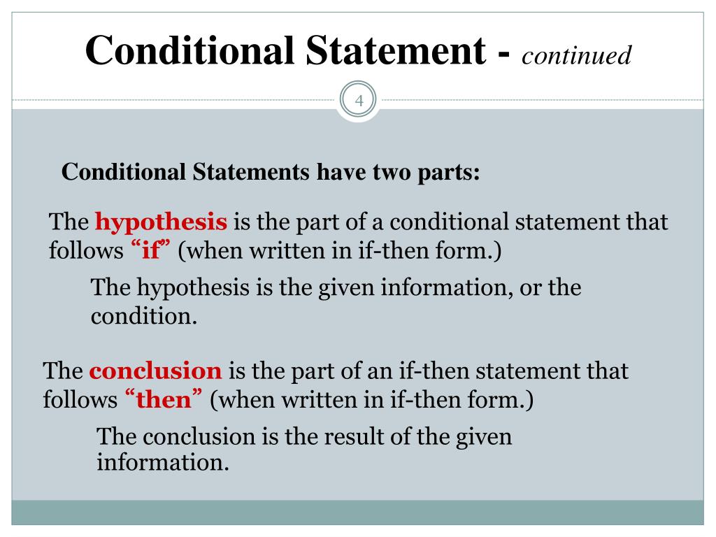 Conditional Statement Definition Geometry
