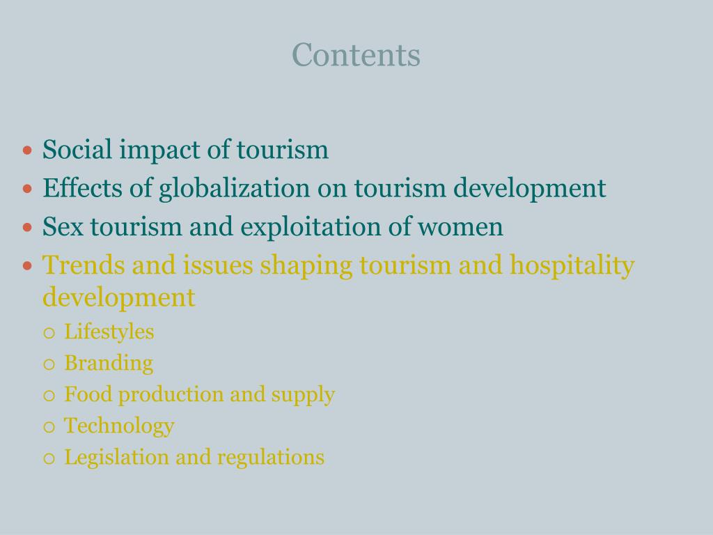 trends and issues in tourism and hospitality industry syllabus