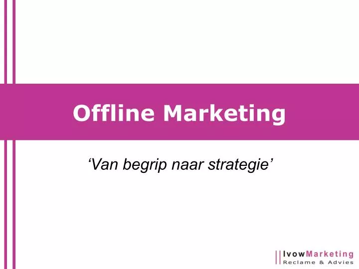 offline marketing n.