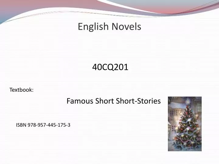 english novels for presentation