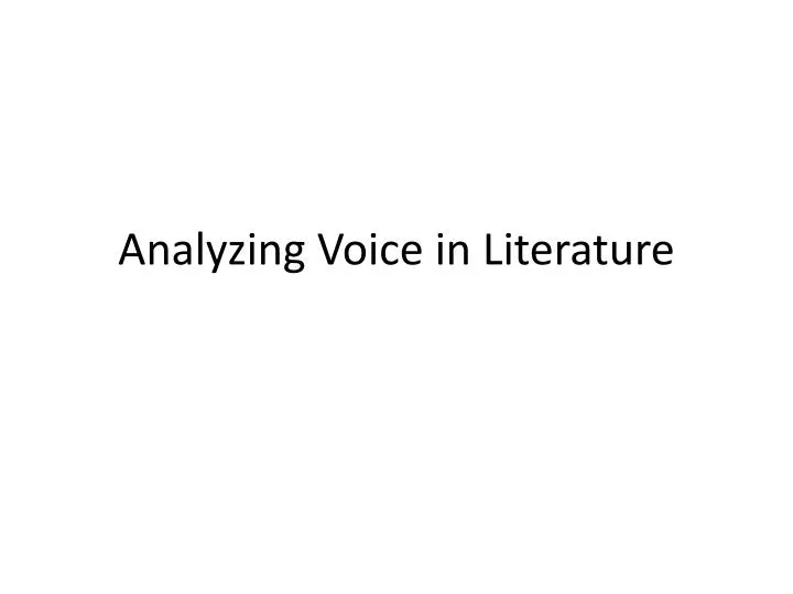 literature review on voice quality