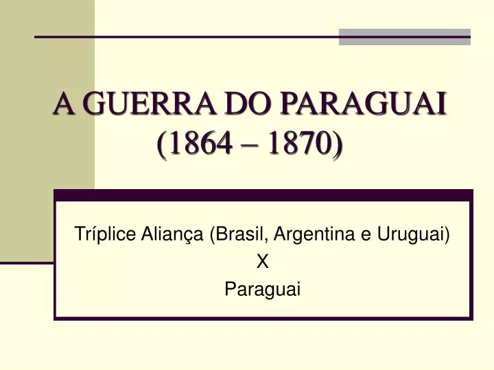 Mapa Mental Sobre A Guerra Do Paraguai