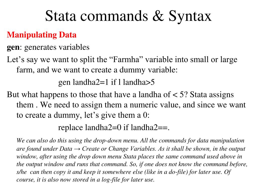 natural log stata natural log stata