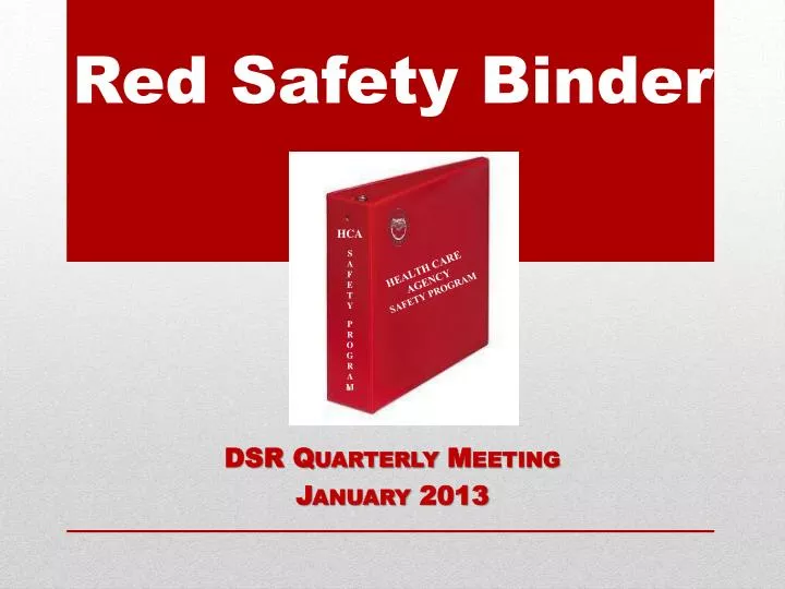 PPT Red Safety Binder PowerPoint Presentation, free download ID6224645