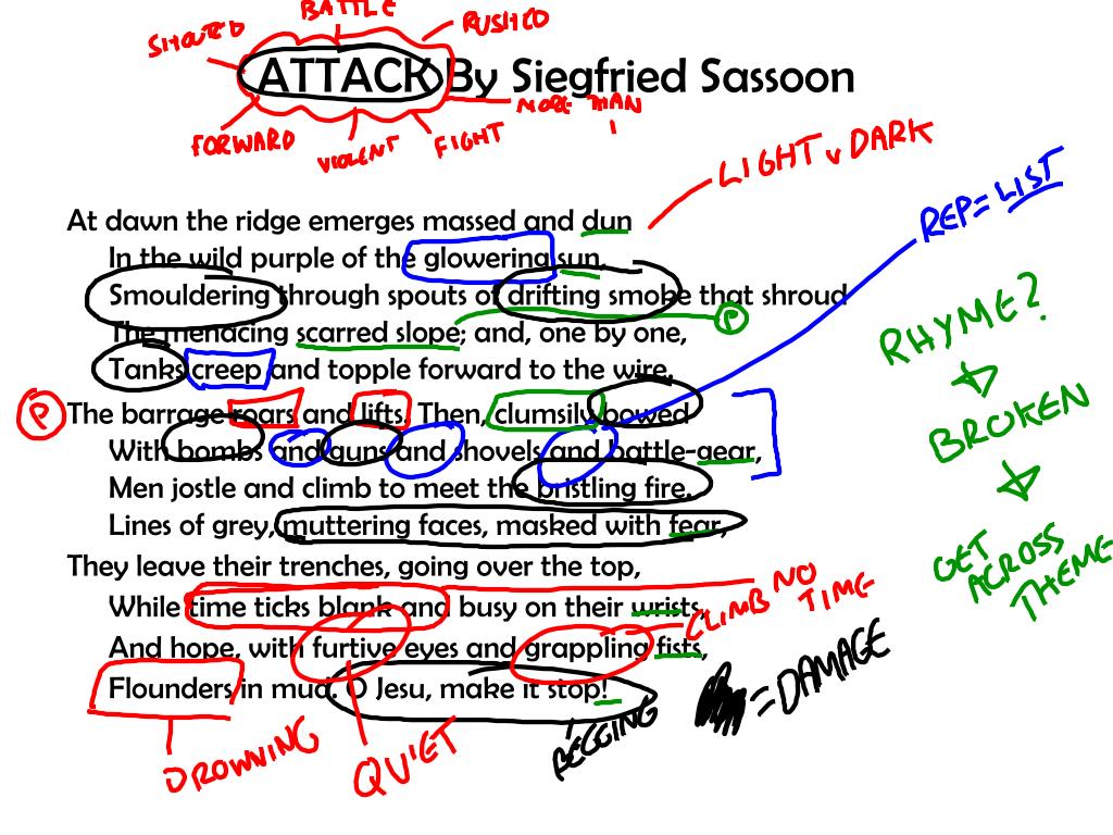 Attack by siegfried sassoon summary