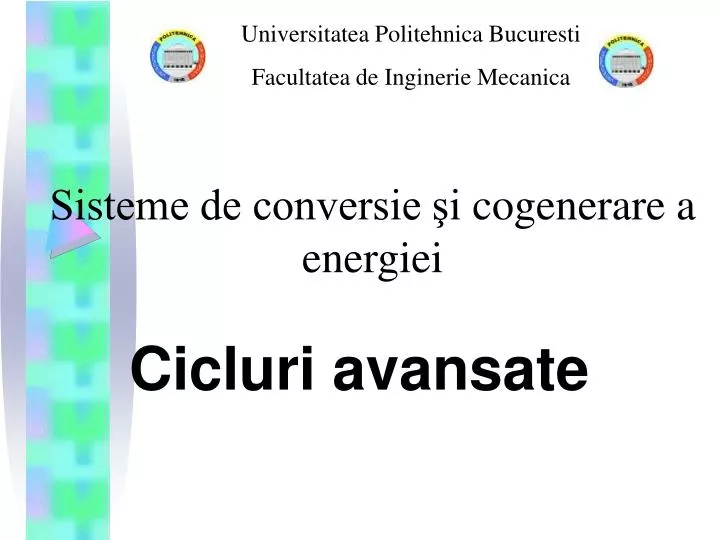 PPT - Sisteme de conversie şi c ogenerare a energiei PowerPoint  Presentation - ID:6227440