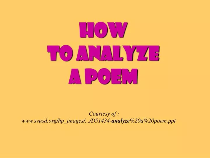 how to analyze a poem n.