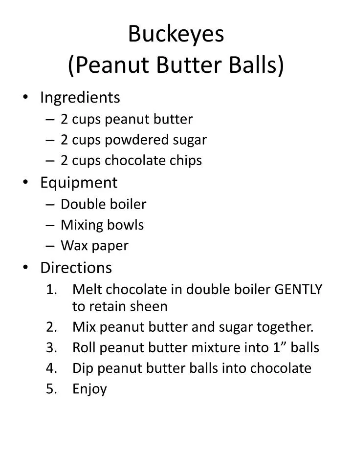 buckeyes peanut butter balls n.