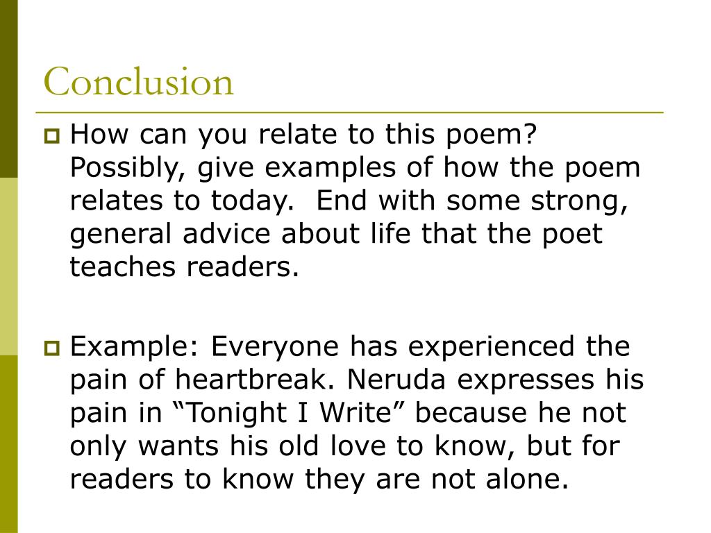poetry essay conclusion example