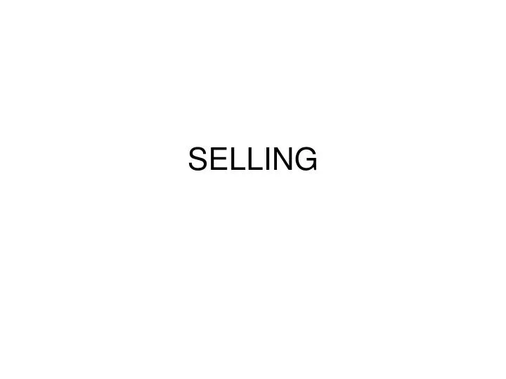 selling n.