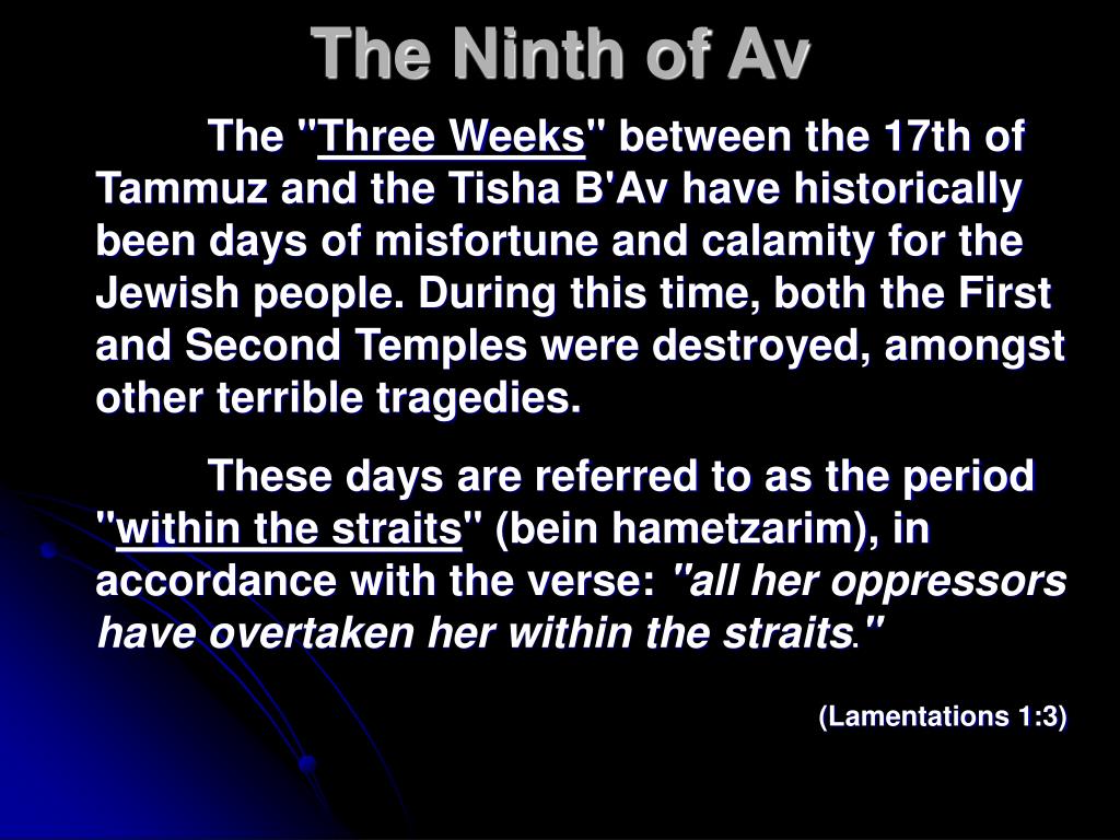PPT The Ninth of Av PowerPoint Presentation, free download ID6228758