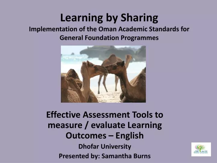 learning by sharing implementation of the oman academic standards for general foundation programmes n.