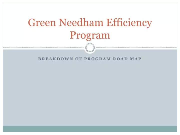 green needham efficiency program n.
