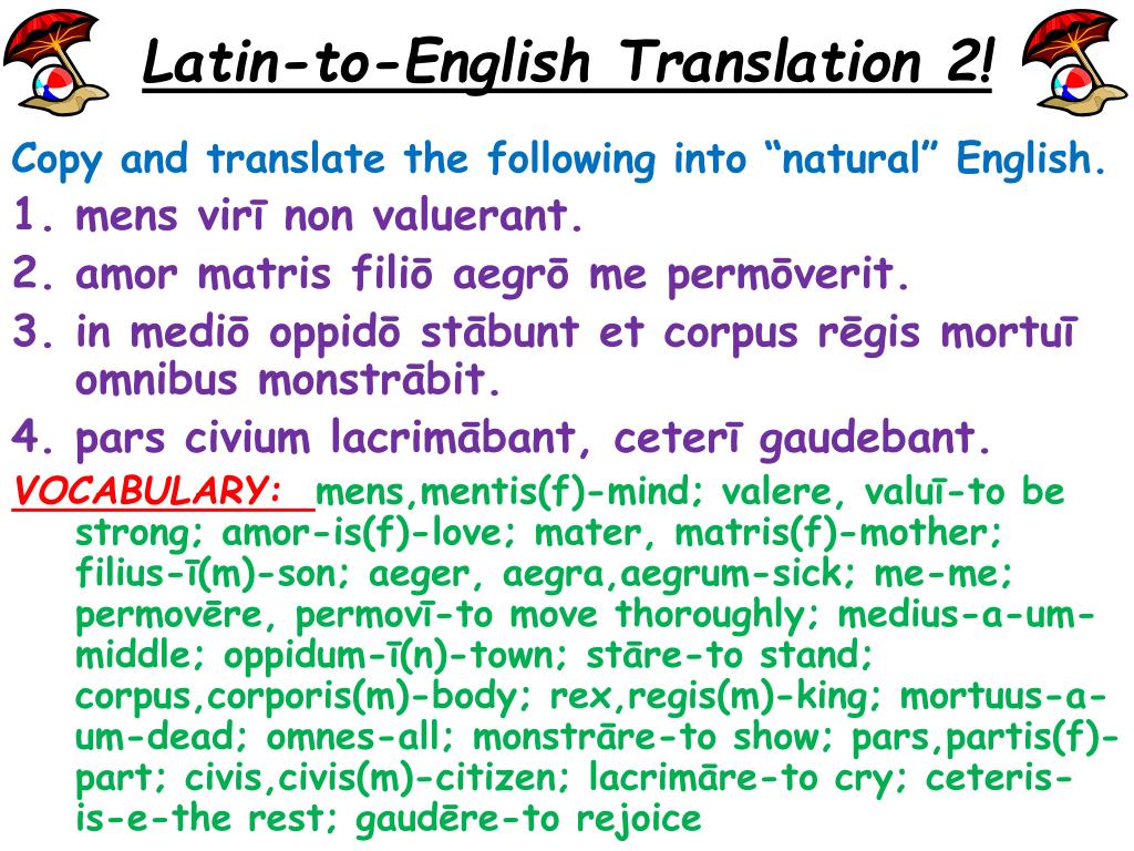 thesis translation from latin