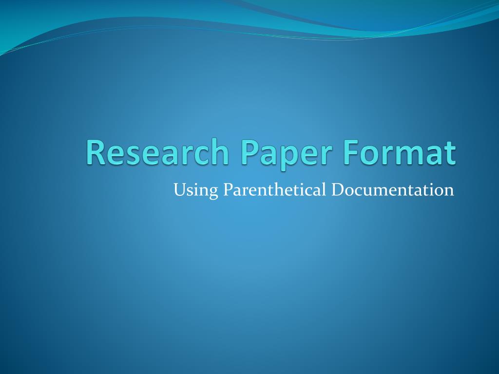 research paper ppt format