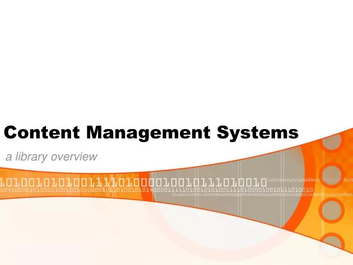 PPT - Content Management Systems PowerPoint Presentation, free download ...