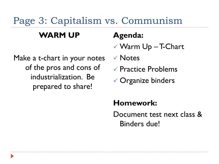 communism vs capitalism pros and cons