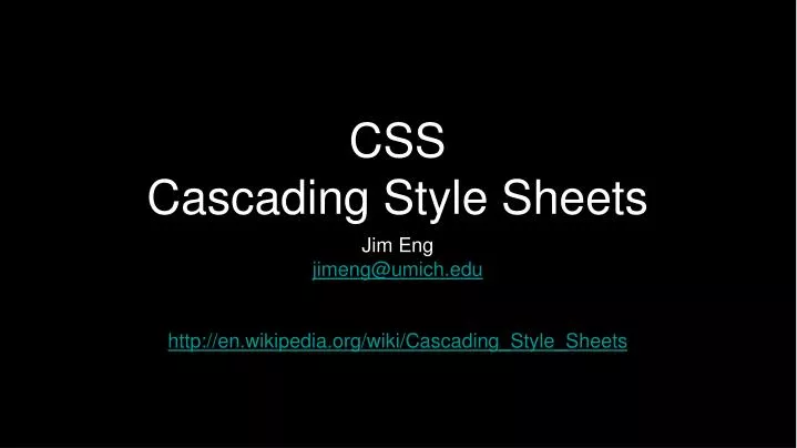 PPT - CSS Cascading Style Sheets PowerPoint Presentation, free download ...