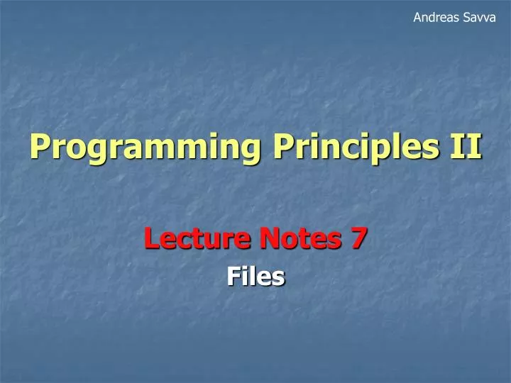 PPT - Programming Principles II PowerPoint Presentation, Free Download ...