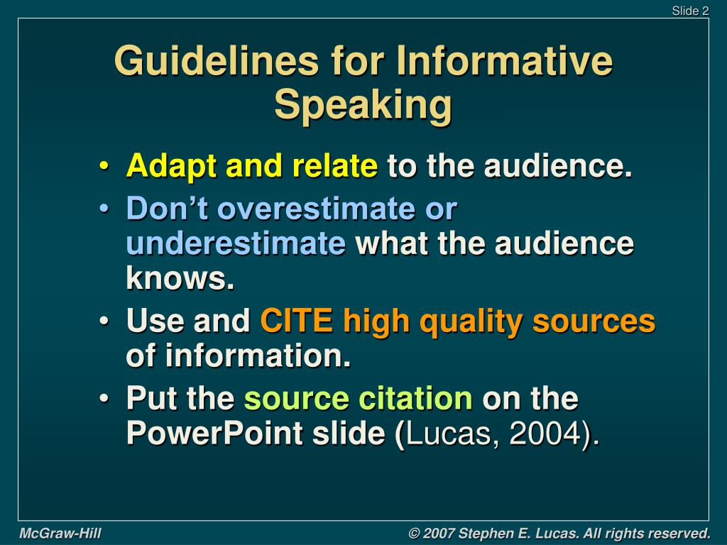 informative speech presentation powerpoint