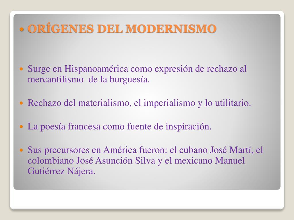 PPT - El Modernismo PowerPoint Presentation, free download - ID:6233323
