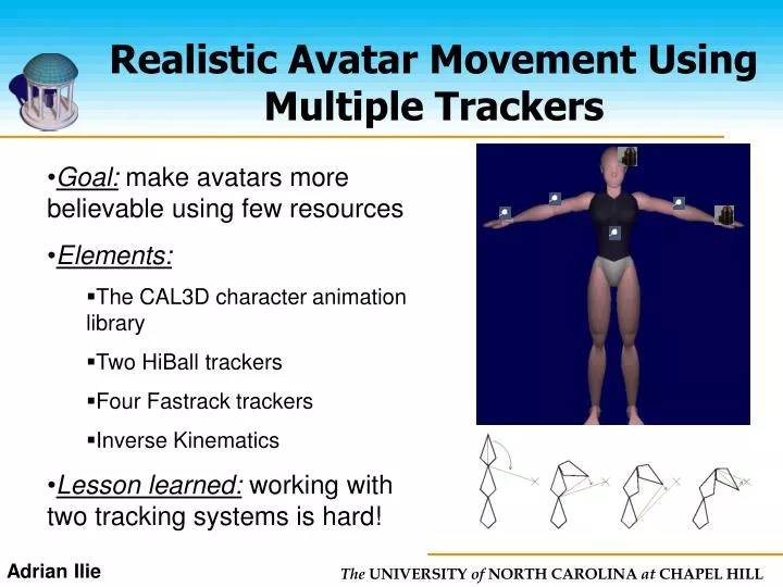 PPT - Realistic Avatar Movement Using Multiple Trackers PowerPoint ...
