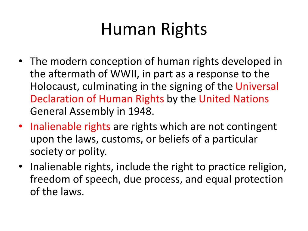 presentation of human rights
