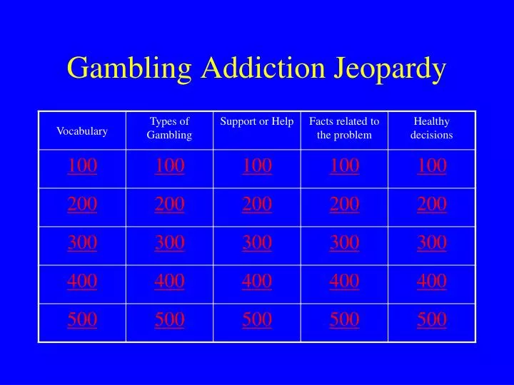 gambling addiction jeopardy n.