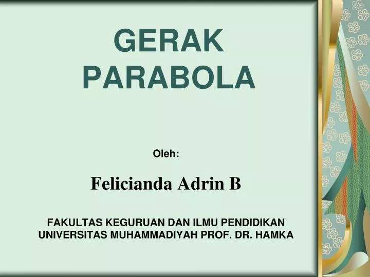 Ppt Gerak Parabola Powerpoint Presentation Free Download Id 6236900