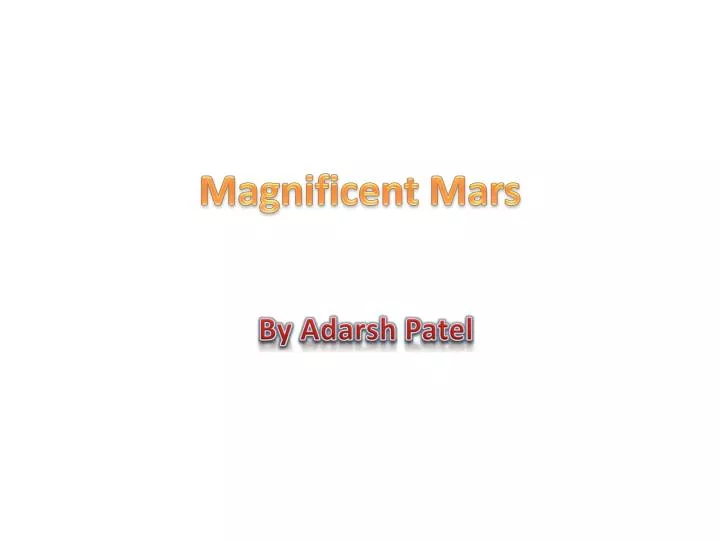 magnificent mars n.