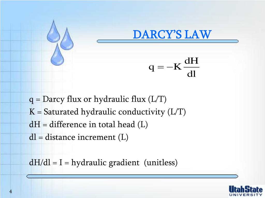 PPT - Darcy's Law (1856) PowerPoint Presentation, free download - ID:6237593