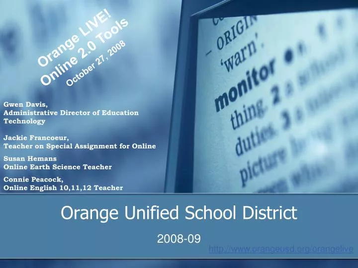 PPT - Orange Unified School District PowerPoint Presentation, free