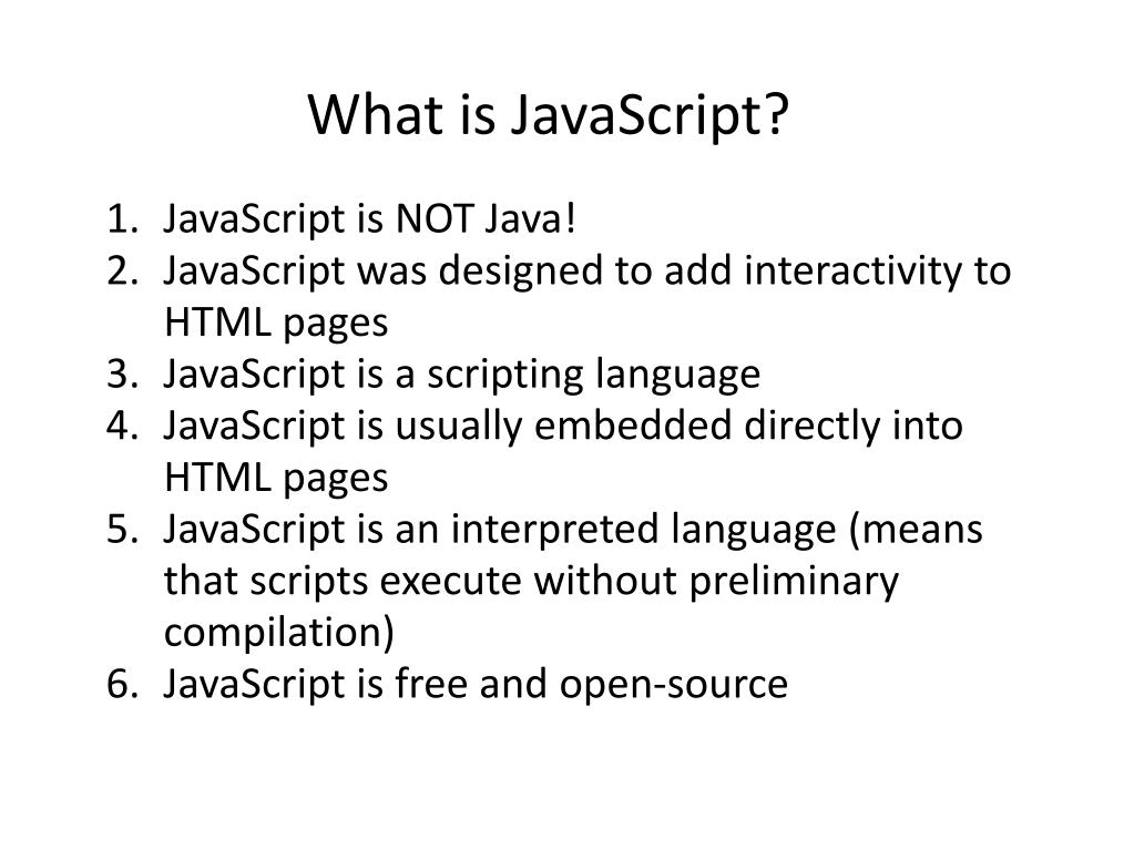 what is javascript presentation